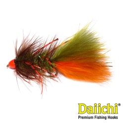 Krystal Bugger Olive Rubber Legs Red | Streamer | Pesca con Mosca