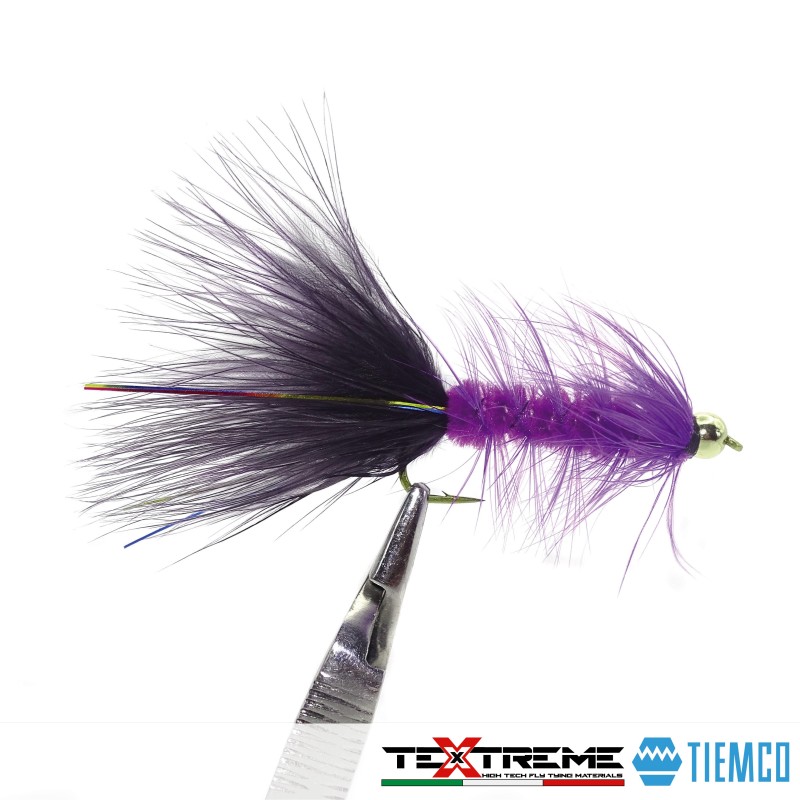 Woolly Bugger Black And Purple BH | Streamer| Pesca Mosca Woolly Bugger Black And Purple BH | Streamer| Pesca Mosca